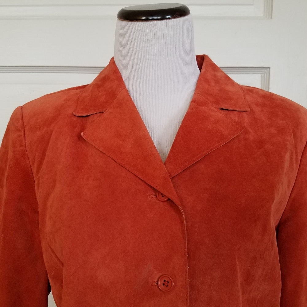 NWOT Andrea Viccaro Suede Blazer Jacket Size L